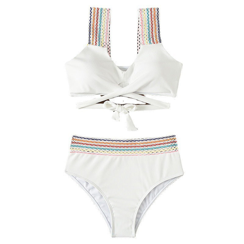 Angeline's® | Bikini con spalline incrociate e vita alta