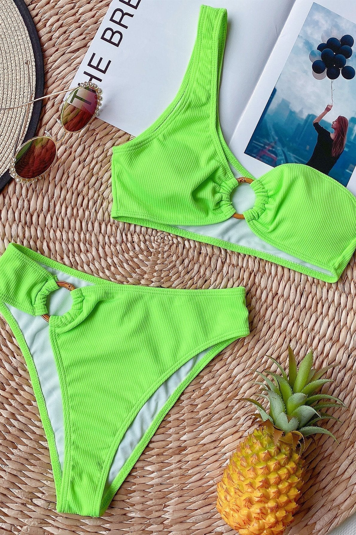 Concepción® | Bikini a vita alta con coppa monospalla