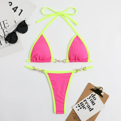 Bronwyn® | Bikini brasiliano con slip e top a triangolo, Pink Edition