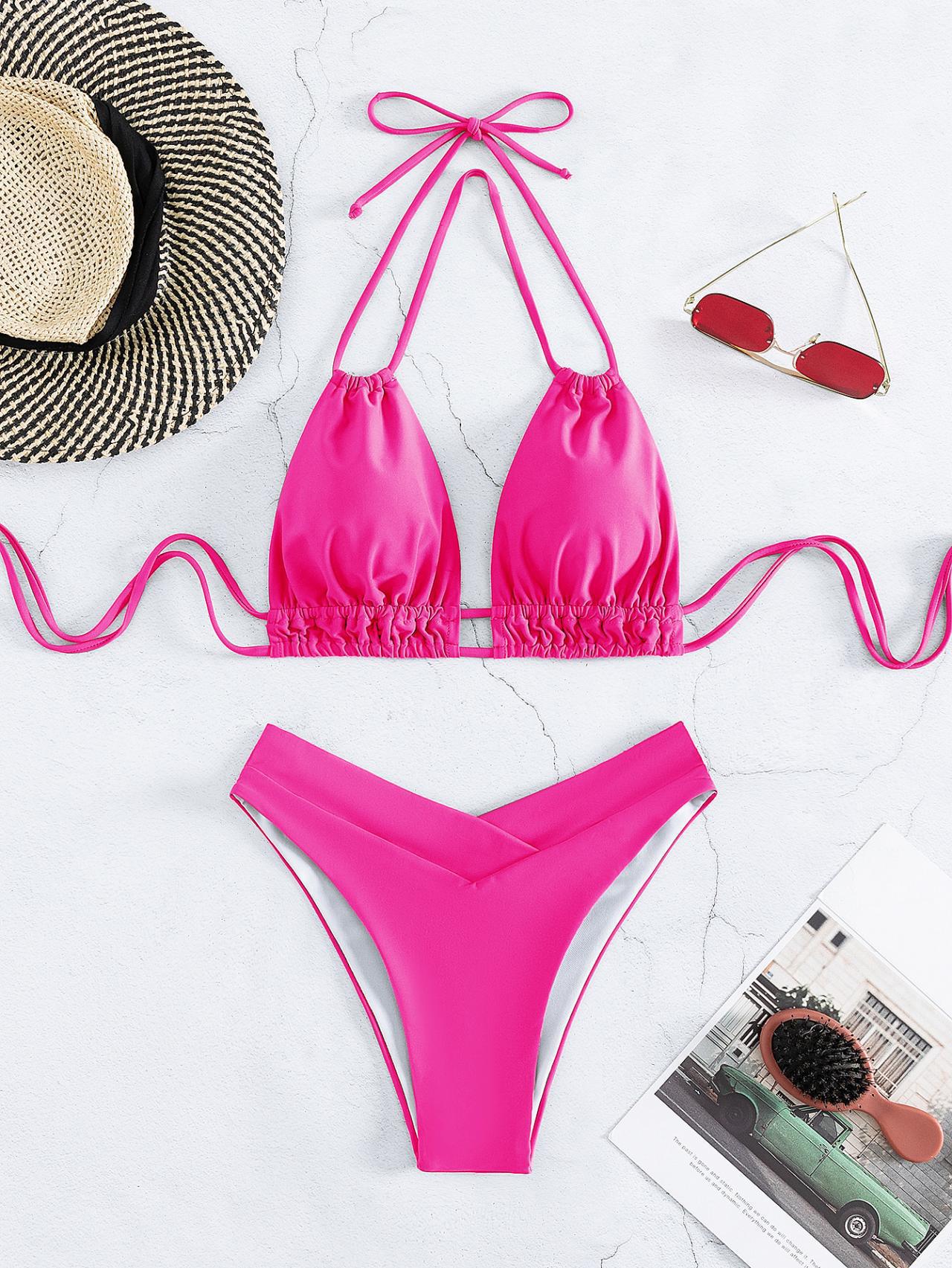 Talia® | Bikini allacciato al collo con fiocco