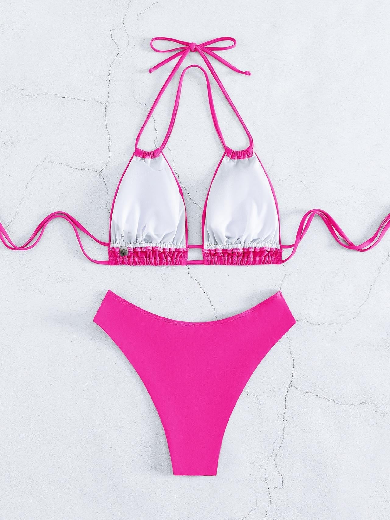 Talia® | Bikini allacciato al collo con fiocco